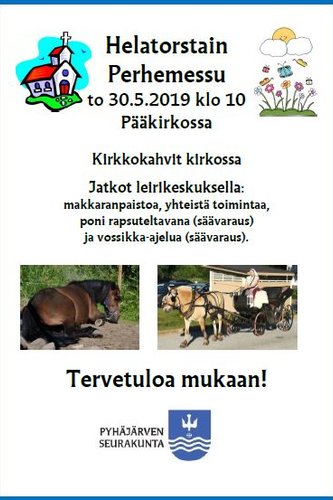 Helatorstain perhemessu ja jatkot leirikeskuksella Helatorstain perhemessu ja jatkot leirikeskuksella