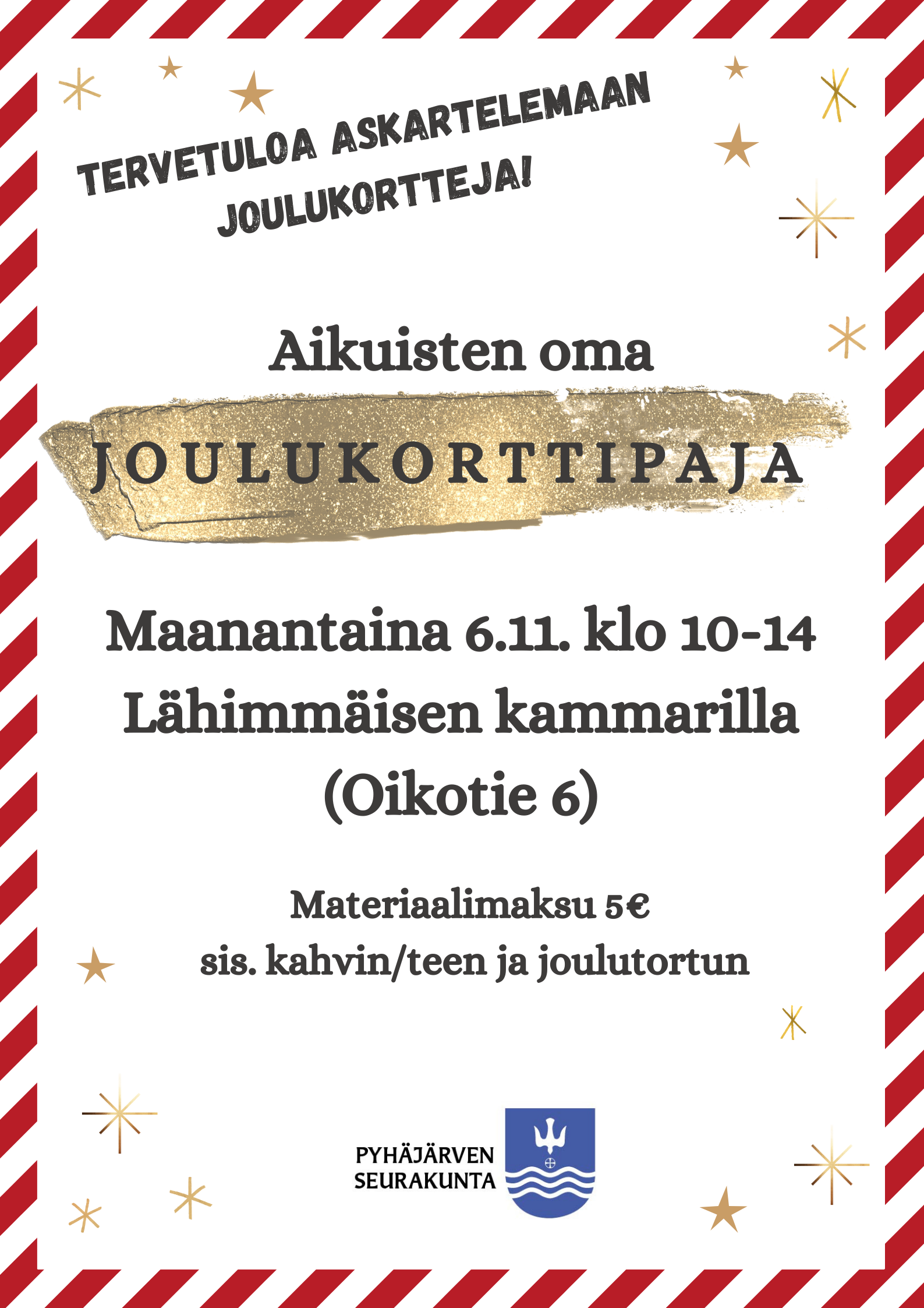 Joulukorttipajan mainos