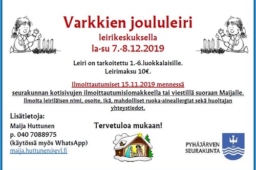 Varkkien joululeiri 7.-8.12.2019
