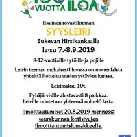 ILOA-Syysleiri 7.-8.9.2019 ILOA-Syysleiri 7.-8.9.2019