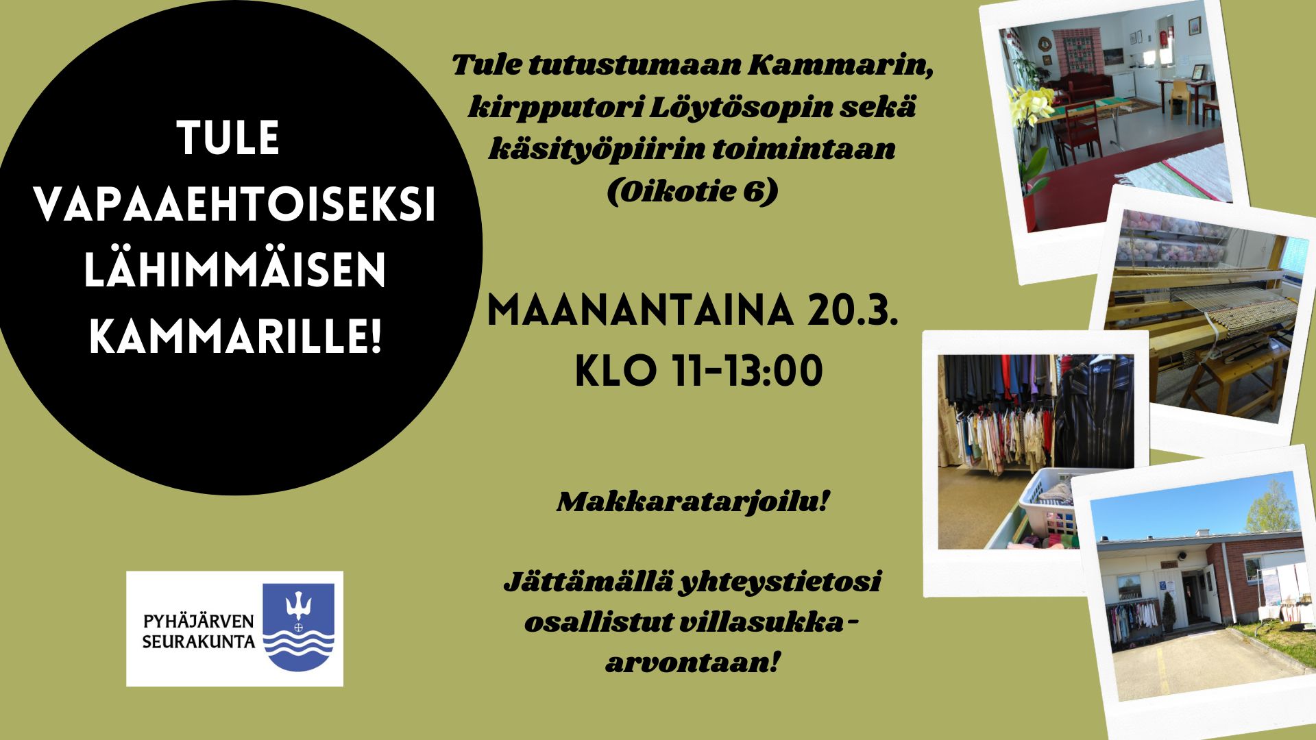vapaaehtoiseksi kammarille mainos